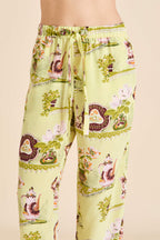 Casablanca Aulenti Green Plate Pajamas in Silk Crêpe de Chine