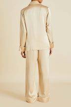 Coco Caramel Pajamas in Silk Satin