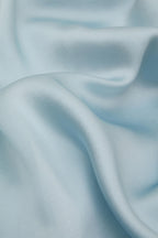 Coco Powder Blue Ivory Pajamas in Silk Satin