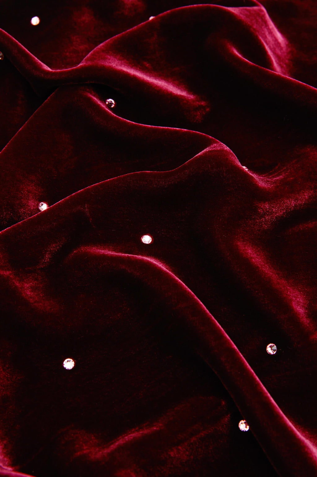Coco Ritzy Red Crystal Pajamas in Silk Velvet