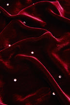 Coco Ritzy Red Crystal Pajamas in Silk Velvet