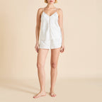 Etta Liliana Ivory Floral Camisole Set in Silk Jacquard