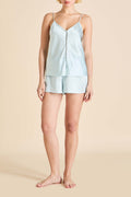 Etta Powder Blue Camisole Set in Silk Satin