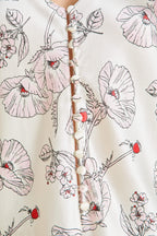 Etta Rosalia Ivory Floral Camisole Set in Silk Satin