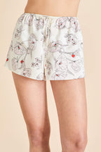 Etta Rosalia Ivory Floral Camisole Set in Silk Satin