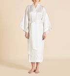 Gloria Ivory Robe in Silk Satin
