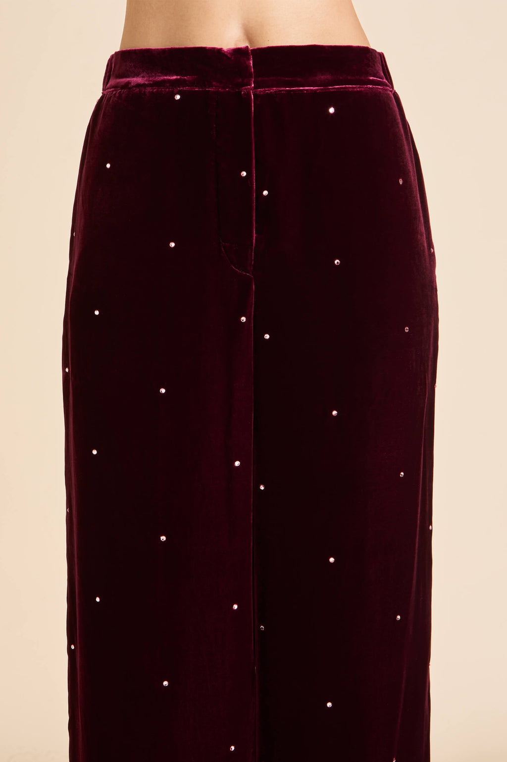 Jagger Ritzy Red Crystal Pajamas in Silk Velvet