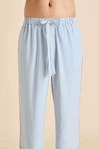 Laurent Cerulean Blue Pyjamas in Sandwashed Silk