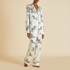 Lila Zebedee Ivory Pajamas in Silk Satin