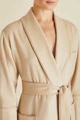 Logan Muscat Beige Robe in Cashmere