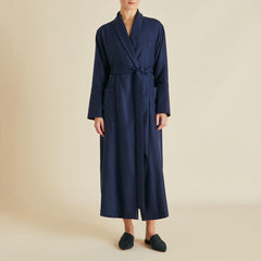 Logan Osaka Navy Robe in Cashmere