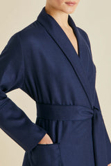 Logan Osaka Navy Robe in Cashmere