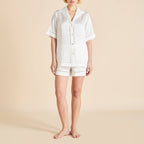 Marlene Ivory Pajamas in Silk Satin