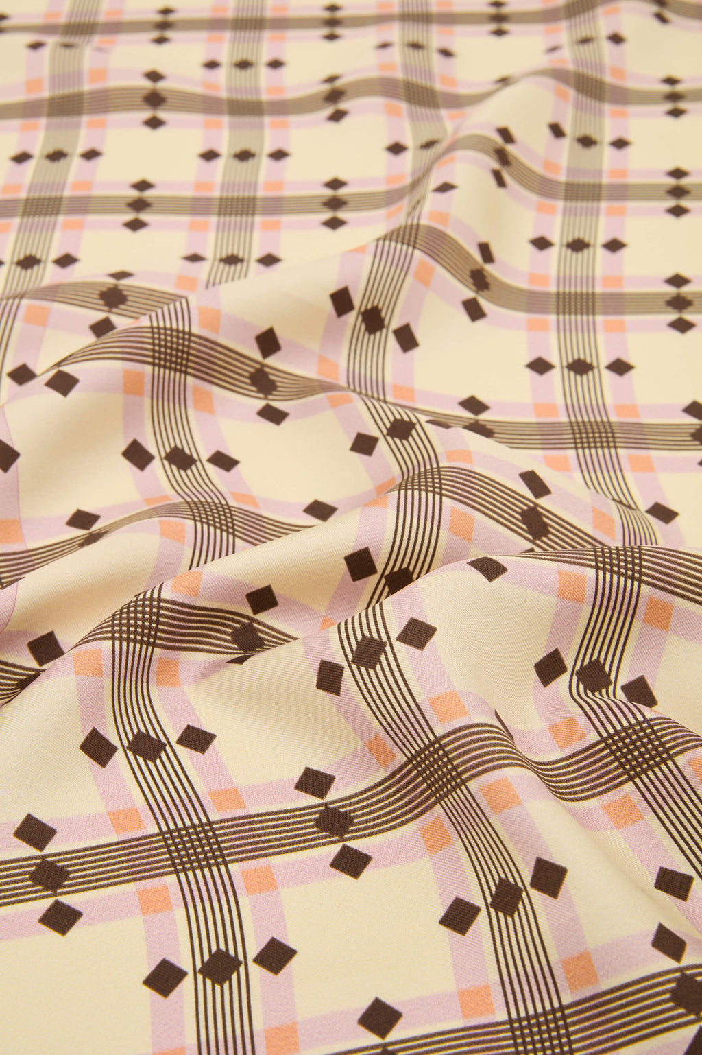 Tilda Cipriani Ivory Geometric Pajamas in Silk Twill