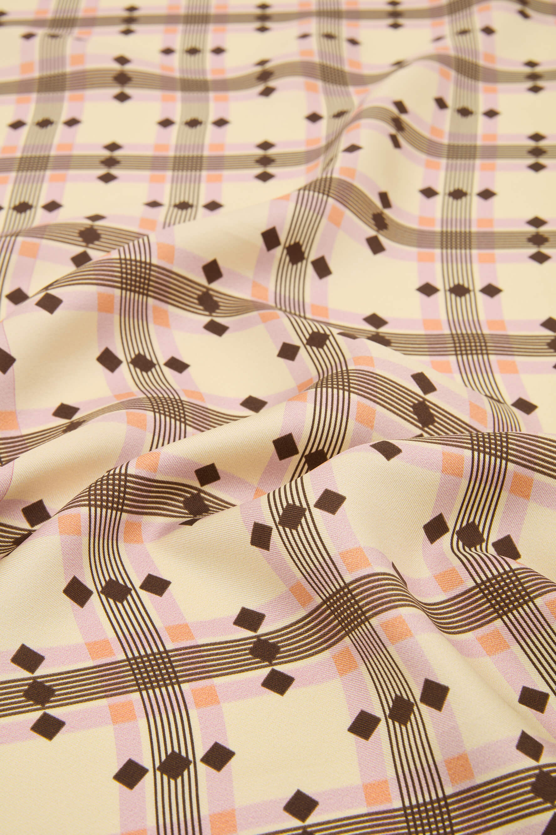 Tilda Cipriani Ivory Geometric Pajamas in Silk Twill