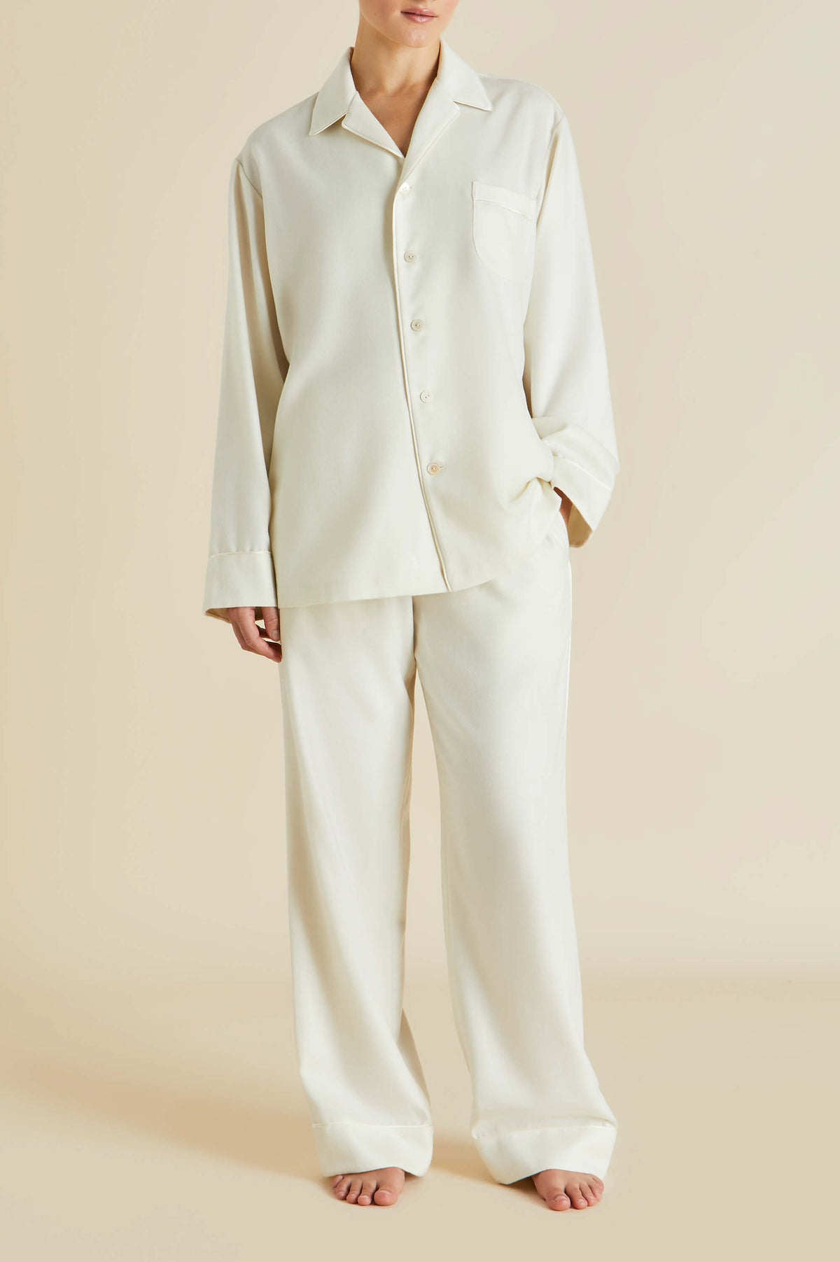 Vanderbilt Aspen Ivory Pajamas in Cashmere
