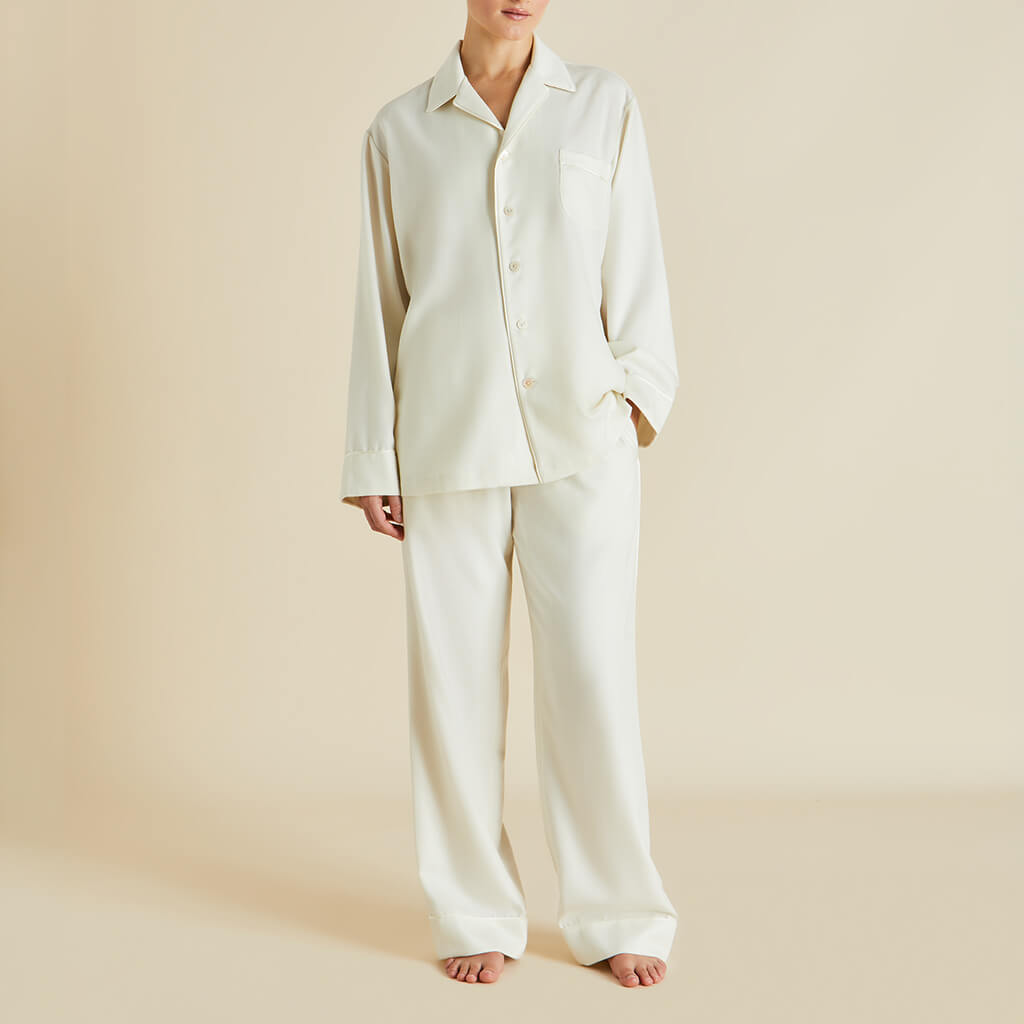 Vanderbilt Aspen Ivory Pajamas in Cashmere