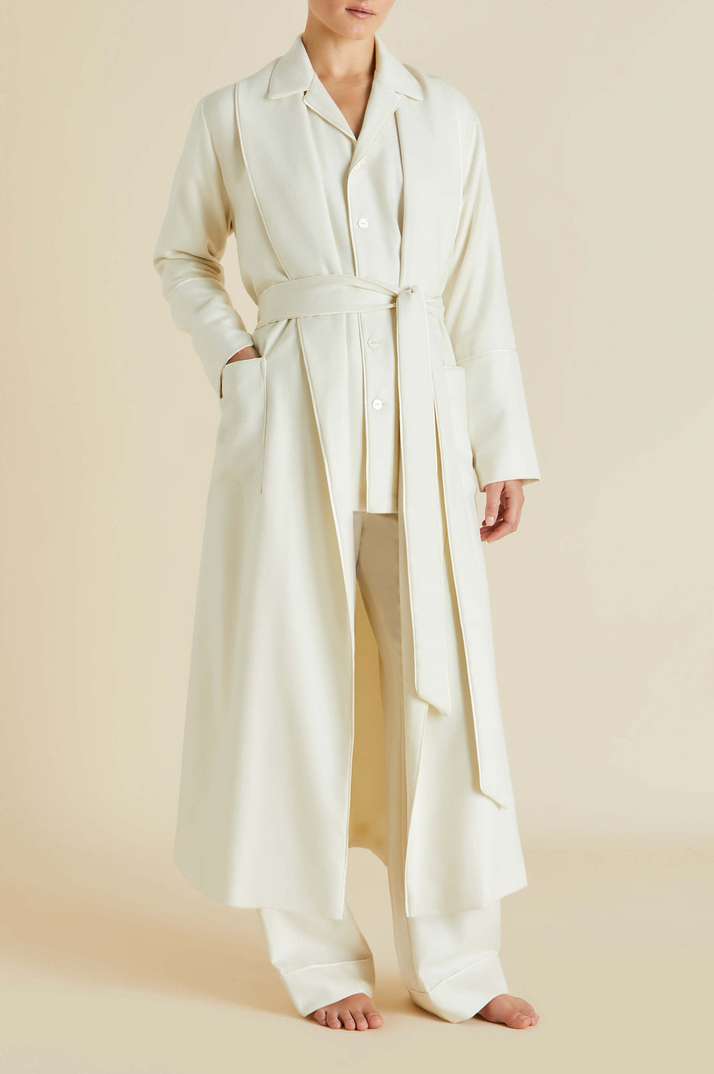 Vanderbilt Aspen Ivory Pajamas in Cashmere