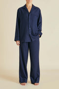Vanderbilt Osaka Navy Pajamas in Cashmere
