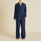 Vanderbilt Osaka Navy Pajamas in Cashmere