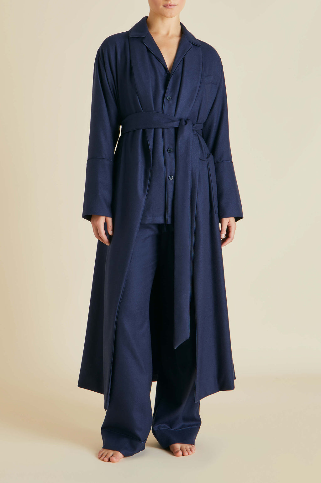 Vanderbilt Osaka Navy Pajamas in Cashmere