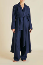 Vanderbilt Osaka Navy Pajamas in Cashmere