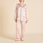 Yves Rose Pink Pajamas in Silk Satin