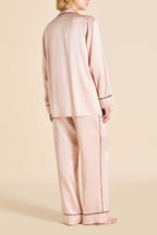 Yves Rose Pink Pajamas in Silk Satin