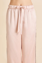 Yves Rose Pink Pajamas in Silk Satin