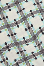 Zelda Cini Green Geometric Pajamas in Silk Satin
