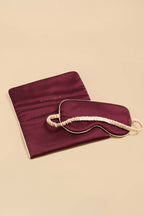 Audrey Burgundy Eye Mask in Silk Satin