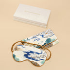 Audrey Cadaqués Cream Landscape Eye Mask in Silk Crêpe de Chine