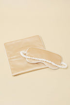 Audrey Caramel Eye Mask in Silk Satin