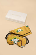 Audrey Carmena Yellow Blossom Eye Mask in Silk Twill