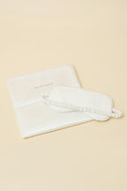 Audrey Ivory Eye Mask in Silk Satin