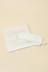 Audrey Ivory Eye Mask in Silk Satin