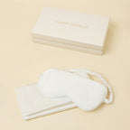 Audrey Ivory Eye Mask in Silk Satin
