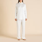Bacall Ivory Pajamas in Silk Satin
