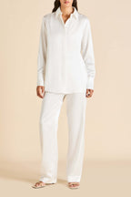 Bacall Ivory Pajamas in Silk Satin