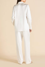 Bacall Ivory Pajamas in Silk Satin