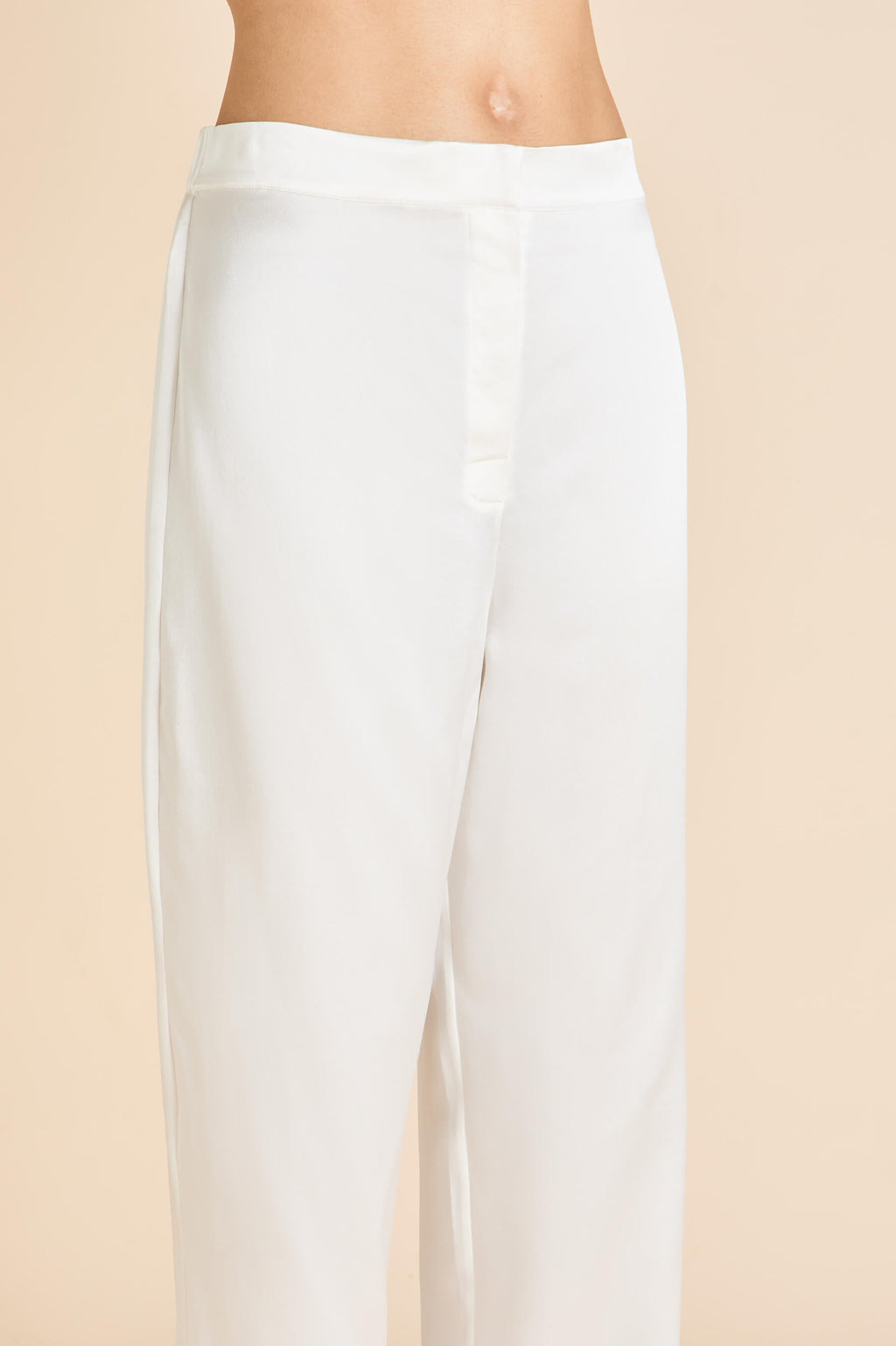 Bacall Ivory Pajamas in Silk Satin