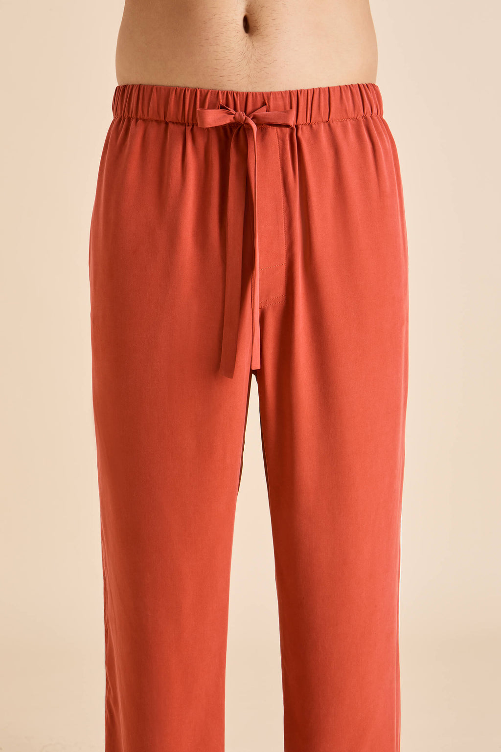 Laurent Rust Pajamas in Sandwashed Silk