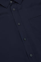 Lita Navy Pajamas in Silk Satin