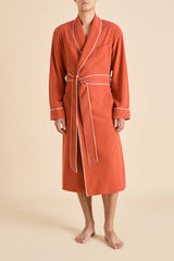 Mescal Rust Robe in Sandwashed Silk