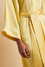 Sabine Limón Yellow Robe in Silk Satin