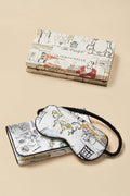 Audrey Carlyle Ivory Eye Mask in Silk Satin