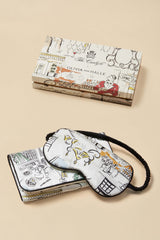 Audrey Carlyle Ivory Eye Mask in Silk Satin