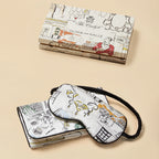 Audrey Carlyle Ivory Eye Mask in Silk Satin