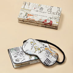 Audrey Carlyle Ivory Eye Mask in Silk Satin