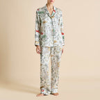 Lila Carlyle Ivory Pajamas in Silk Satin